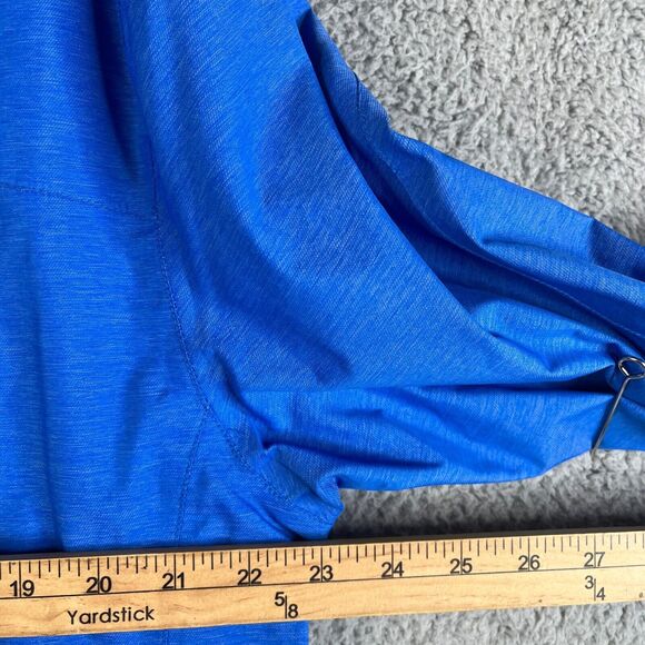 Paradox Full Zip Hooded Rain Jacket Mens XL Zip Pockets Lightweight Blue Coat - Picture 9 of 13